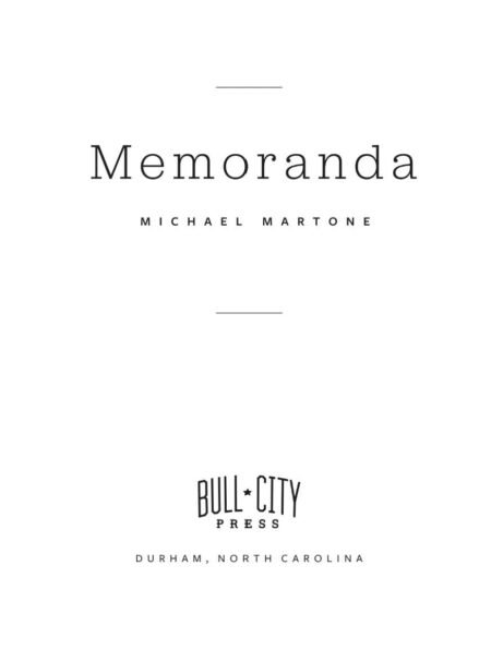 Memoranda by Michael Martone - Image 3